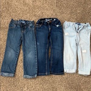 3 pair of 3t toddler girl jeans
